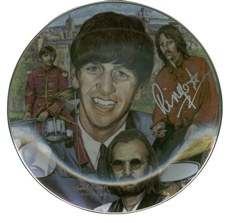 Lot Detail The Beatles Ringo Starr Signed Limited Edition Artist Proof Gartlan Plate Beckett