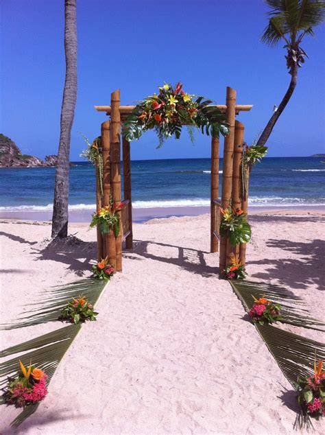 Beach Wedding Ideas Authentic Beach Wedding Bamboo Arch
