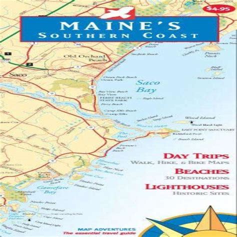 Map Adventures Maine Southern Coast At