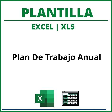 Plantilla Plan De Trabajo Anual Excel