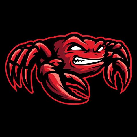 Red Crab Mascot Logo Design Vector With Concept Style For Badge