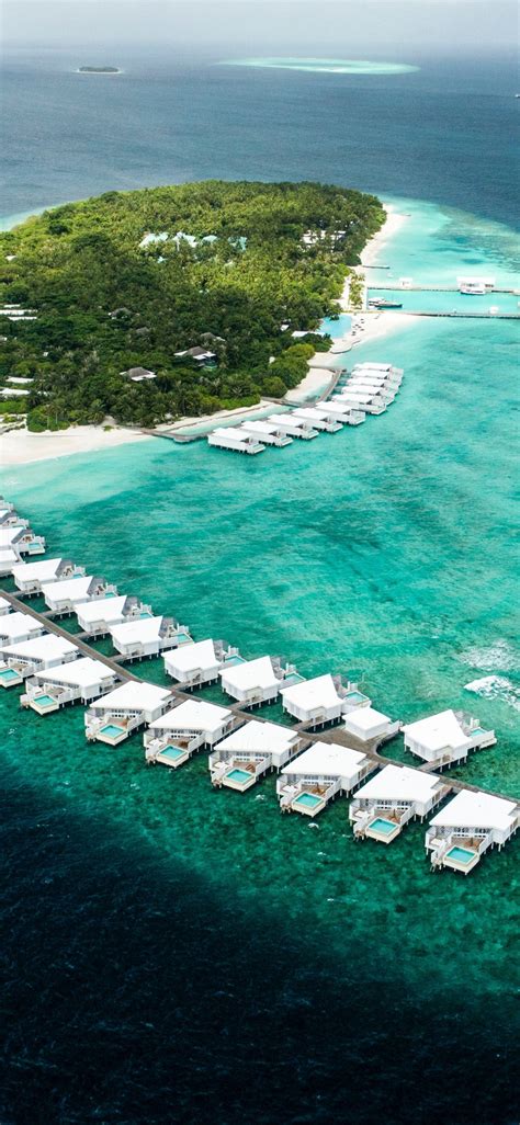 Download 1125x2436 Wallpaper Maldives Aerial View Island Resort Sea
