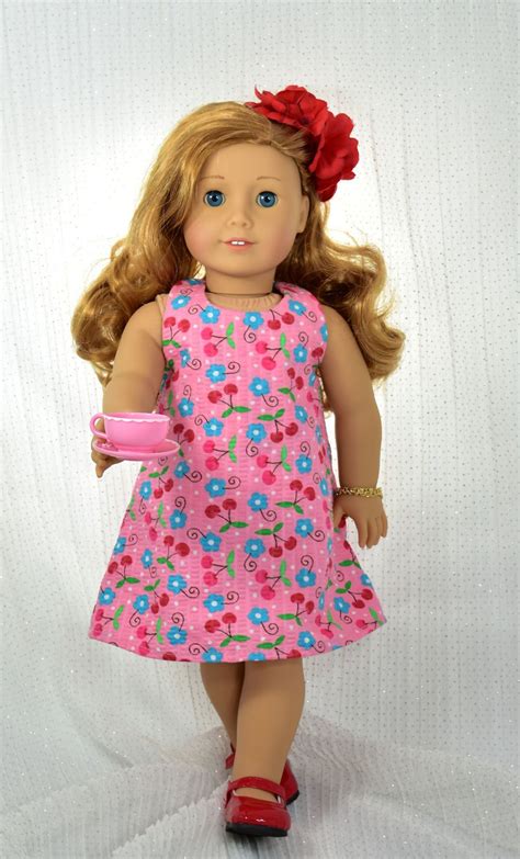 18 Inch Doll Dress Pattern Tea Party For Dolls Such As American Girl Doll Pdf Sewing 18