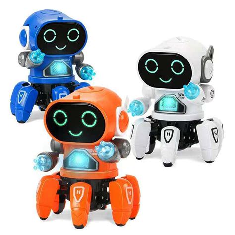 Diy 6 Legged Smart Rc Robot Toy Sing Dance Robot Toy With Colorful Light Sale Banggood India