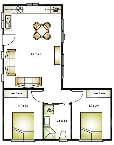 It is easier than ever to make a floor plan for a house with the advent of the internet. small l shaped 2 bedroom house plans - Google Search in ...