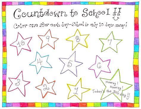 Back To School Countdown Free Printable Happy Home Fairy