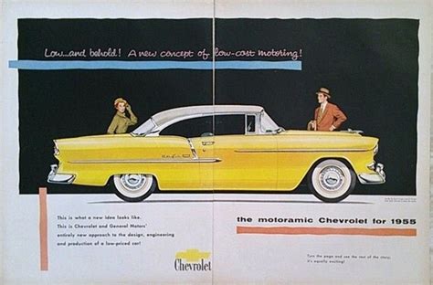 1955 Chevrolet Belair Car Advertisement Vintage Car Ads