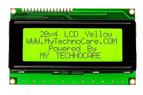 20x4 Character Lcd Display Black On Yellowgreen Jhd204ahd44780 Buy Online