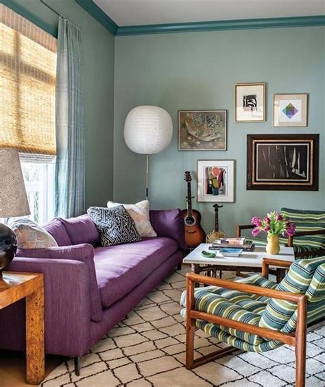 Purple And Green Living Room Ideas