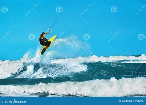 Recreational Water Sports Action Kiteboarding Extreme Sport Summer