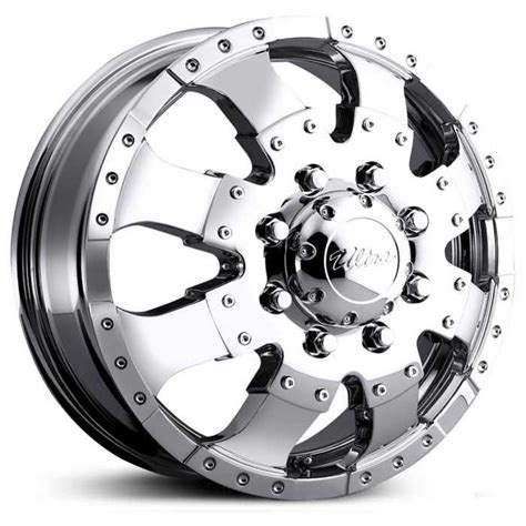 16x6 Ultra Goliath Dually Front 023c Chrome Hpo Wheels And Rims