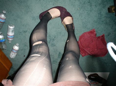 Oh So Fancy Ripped Nylons How To Make A Pair Of Tights Pantyhose