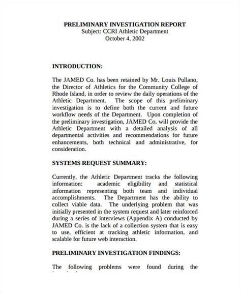 Investigation Report 22 Examples Format Pdf Examples