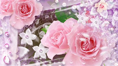 Bunga Mawar Pink Wallpaper Riset