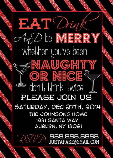 Naughty Or Nice Invitations Unique Naughty Or Nice Christmas Etsy Uk