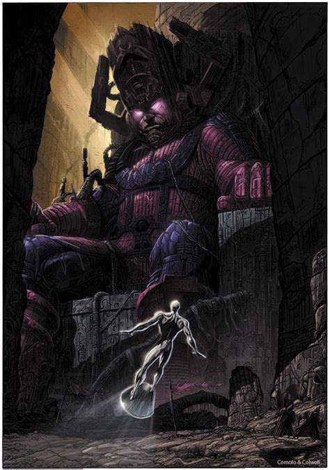 Galactus And Silver Surfer By Giorgio Comolo And Jeremy Colwell Comics