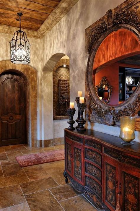 Beautiful And Elegant Hallway Mediterranean Home Decor Tuscan