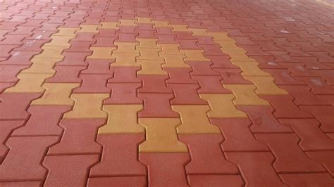 Red Yellow And Gray I Shape Interlocking Paver Block Rs 500 Square