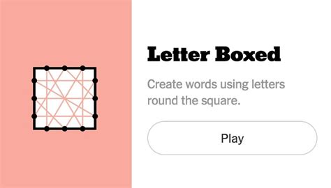 Letter Boxed A Word Puzzle Game For All Ages