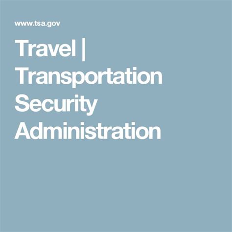 Travel Transportation Security Administration