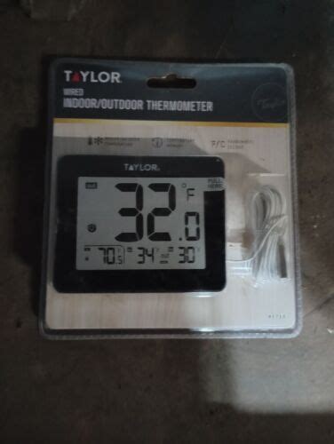 Taylor Wired Digital Indooroutdoor Thermometer Ebay