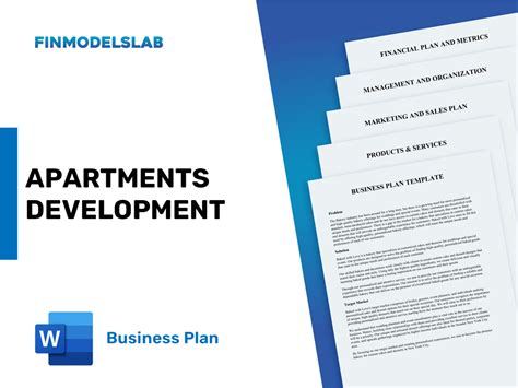 apartments development business plan template [2023 created] finmodelslab
