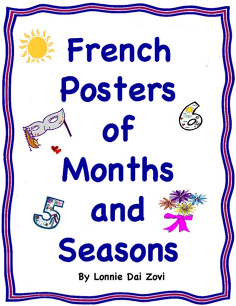 French Posters Or Cards Of The Months And The Four Seasons