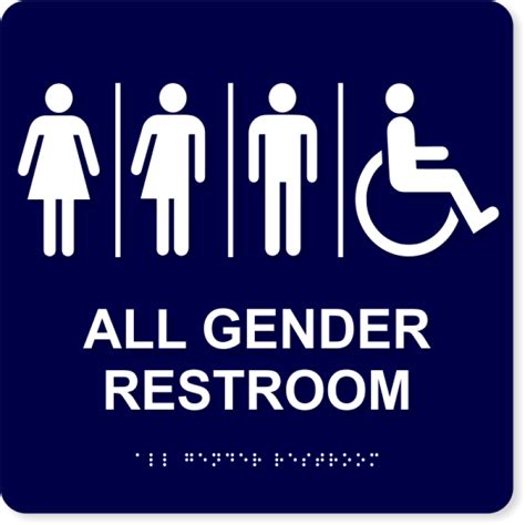 X All Gender Restroom Ada Sign Name Tag Wizard