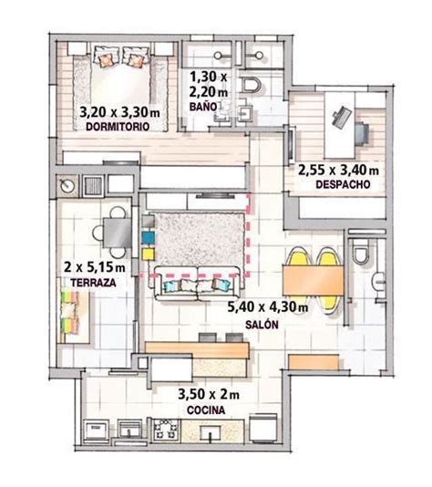 Lista 92 Foto Planos De Casas De 50 Metros Cuadrados 2 Dormitorios