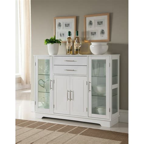 Elias Contemporary Wooden Sideboard Buffet China Cabinet White