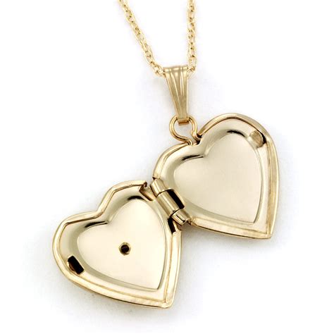 Girls Heart Locket Diamond Accent 14 Karat Yellow Gold Fortunoff