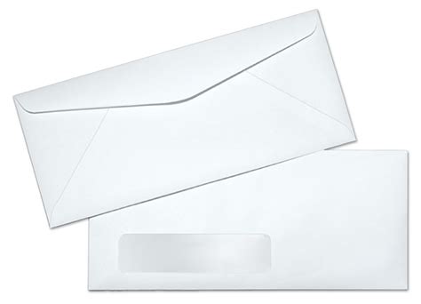 10 24lb White Wove Standard Window Commercial Envelopes Paoli Envelope