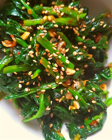 Korean Spinach Side Dish Sigeumchi Namul Vegan Kanteen