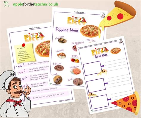 Pizza Recipe Activity Apple For The Teacher Ltd