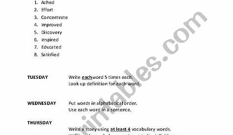 grade 3 vocabulary worksheet