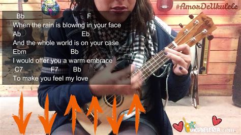 Make You Feel My Love Adele Tutorial Ukulele Youtube