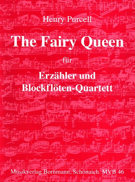 The Fairy Queen Von Henry Purcell Im Stretta Noten Shop Kaufen