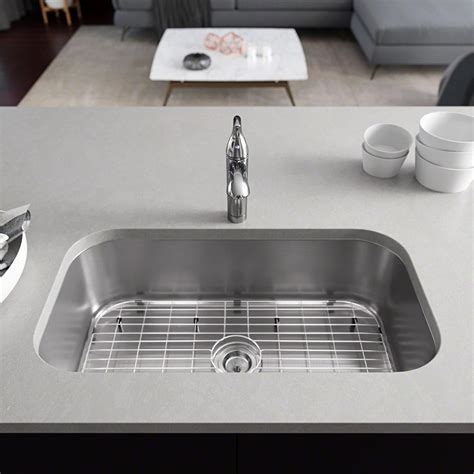 Undermount kitchen sinks are making a huge comeback because of the elegance and aesthetically pleasing looks they give off. Rene Undermount Stainless Steel 32-1/4 in. Single Bowl ...