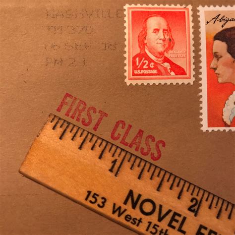 1940s First Class Mail Stamp—rubber Vintage Wooden Handle Postal Letter