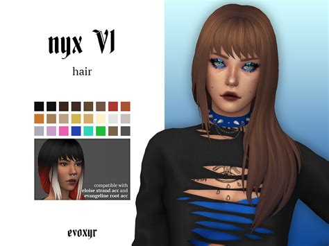 Evoxyr Sims 4 Characters Hair Maxis Match