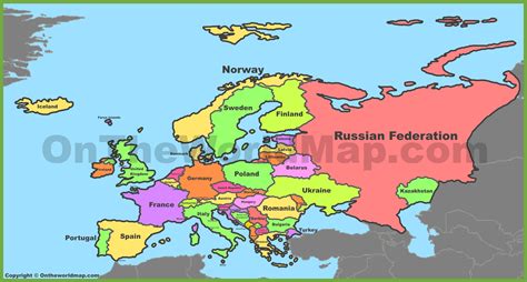 Free photo: Map of Europe - Clipart, Continents, Countries - Free Download - Jooinn