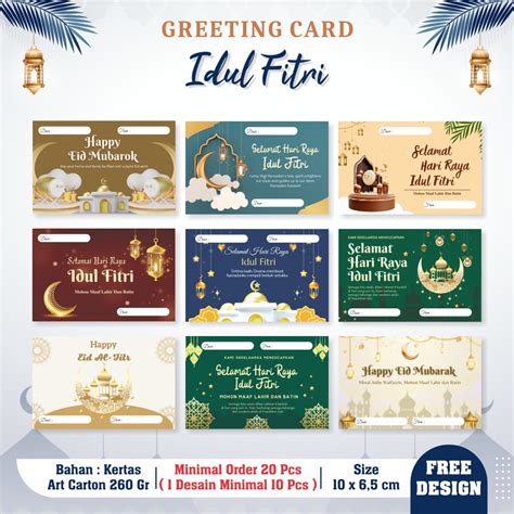 Jual Greeting Card Idul Fitri Kartu Ucapan Idul Fitri Kartu Eid