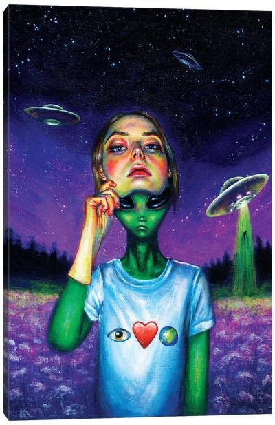 Canvas Art Prints By Olesya Umantsiva Icanvas Alien Painting Ufo