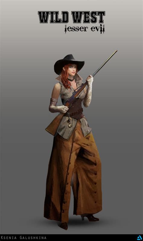artstation ksenia galushkina s submission on wild west character design western girl