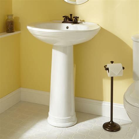 Enhancing your primary bathroom with a pedestal sink can change the look and style. Savoye Pedestal Sink - Bathroom | Pedestal sink, Modern pedestal sink, Pedestal sinks