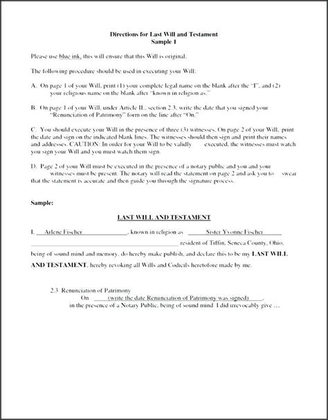 Free Printable Wills For Texas Free Templates Printable