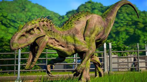 Indominus Rex Indoraptor Breakout Fight Jurassic World Evolution