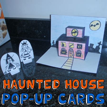 Tape the bottom of the piece, sheet b, that you just drew onto the middle of the creased piece of paper, which is sheet a. How to Make Haunted House Pop-Up Cards for Halloween ...