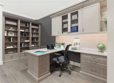 17 Timeless Ideas To Decorate Grey Home Office Office Cabinet Design