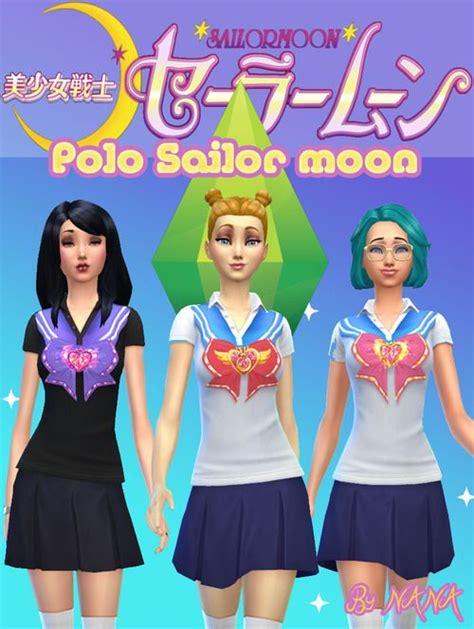 Sailor Moon Polo And Tatoo By Nana At Nolween Via Sims 4